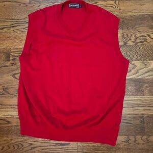 Paul Fredrick V-Neck Red Sweater Vest